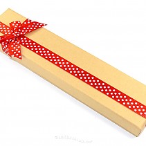 Longer gift box with beige bow - on bracelet