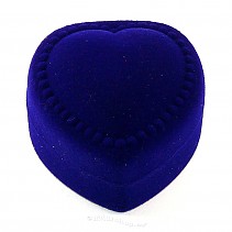 Velvet gift box blue heart earrings