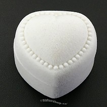 Velvet gift box on a white heart earrings