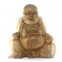 Buddha happy dřevo světlé (Indonésie) 13cm