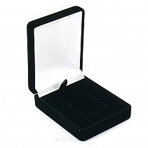 Sametová dárková krabička obdélník černá 7.5 x 6cm