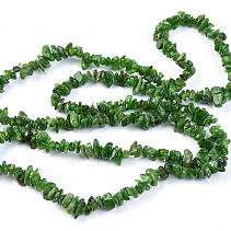Chromdiopsid necklace chopped shapes 90 cm