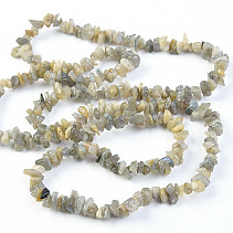Labradorite necklace chopped shapes 90 cm