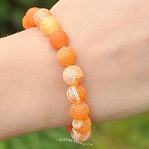 Orange agate bracelet larger balls