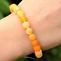 Orange agate beads bracelet