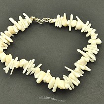 White seashell bracelet 18.5 cm