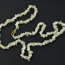 Prehnite necklace chopped shapes 60 cm
