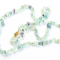 Fluorite necklace chopped shapes 60 cm