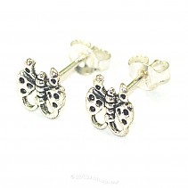 Earrings butterfly on puzetku Ag 925/1000