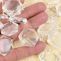 Hexagon cut crystal pendant jewelery