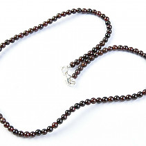 Almadin necklace garnet beads 4 mm 45 cm
