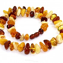 Amber necklace irregular shapes mix of about 53 cm