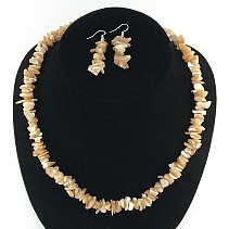 Perleťová sada šperků - náhrdelník + náušnice