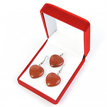 Jasper heart jewelery gift set