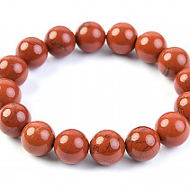 Red jasper bracelet larger beads 12 mm