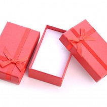 Dárková krabička červená s mašlí 8 x 5cm