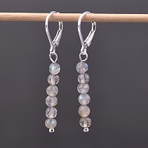 Labradorite beads earrings mini 4 mm