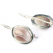 Agate earrings oval in silver Ag 925/1000