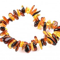 Amber bracelet mix colors flat shapes zigzag