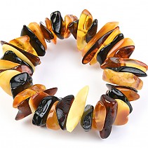 Amber bracelet flat stones jumbo 55 g
