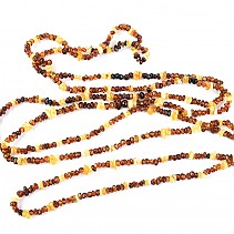 Jantarový náhrdelník drobné kamínky 185 - 200cm