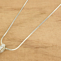 Silver necklace shiny hexagonal 55 cm approx 2.9 g Ag 925/1000