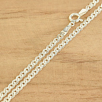 Silver necklace tříočkový 55 cm approx 6.2 g Ag 925/1000