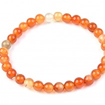 Carnelian beads bracelet smooth 6 mm