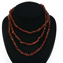 Dark amber necklace 130 cm