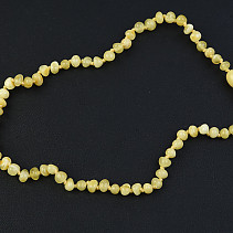 Amber necklace light 33 cm (children's size)