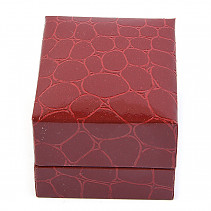 Dárková koženková krabička červená 5.4 x 4.6cm