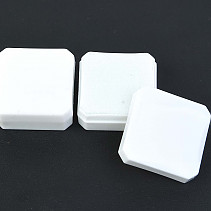 Plastová krabička na náušnice nízká bílá 3.8 x 3.8cm