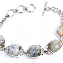 Agate silver bracelet Ag 925/1000 23.47g