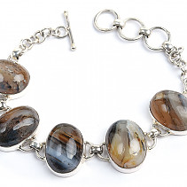 Agate bracelet silver oval Ag 925/1000 32.76g