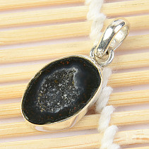 Agate with cavity pendant Ag 925/1000 2.3g