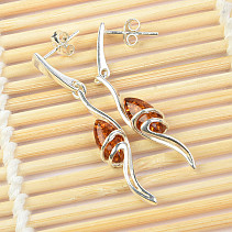 Amber Crystal Earrings Ag 925/1000 TYP2765