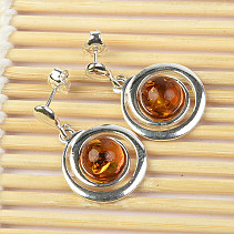 Silver earrings with amber (Ag 925/1000)