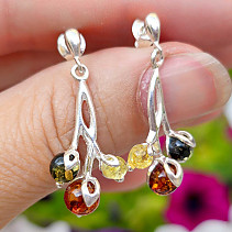 Silver earrings with three color Ag 925/1000 TYP2758