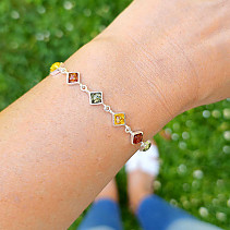 Amber bracelet silver 19cm Ag 925/1000