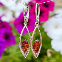 Silver earrings with jertare in the shape of a teardrop Ag 925/1000