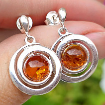 Silver earrings with amber (Ag 925/1000)