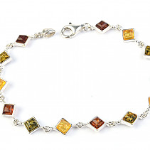 Amber bracelet silver 19cm Ag 925/1000 5.3g