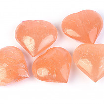 Selenite orange heart 70 - 80mm