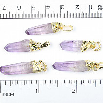 Amethyst crystal pendant jewelery pack 5pcs 11g