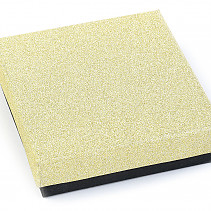 Dárková krabička papírová zlatá třpytivá 9x9cm