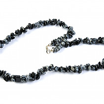 Obsidián vločkový náhrdelník (45cm)