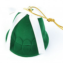 Vánoční dárková krabička zvonek zelený