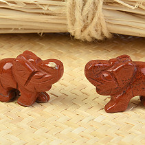 Jasper red elephant for luck
