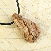 Pendant jaspis picture on cord 6,8g