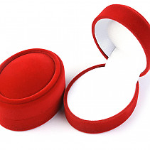 Velvet gift box oval red 6.6 x 5.2mm
